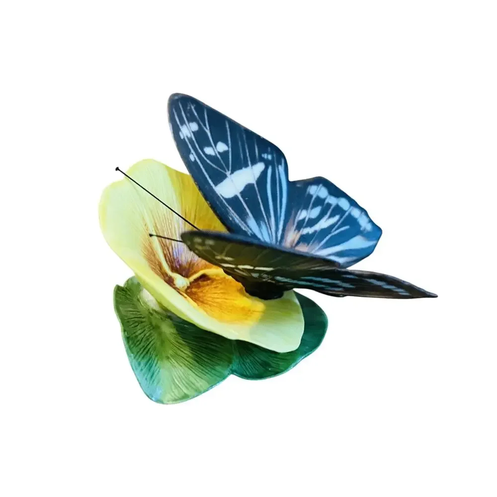 Vintage 1985 Franklin Mint Mangrove Skipper Butterfly Water Poppy Porcelain